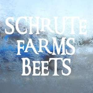 Schrute Farms Beets White Decal Car Window Laptop White 