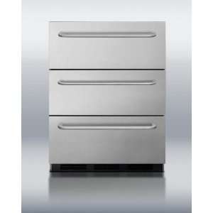  24 Triple Drawers Refrigerator with Fan Cooled Compressor 