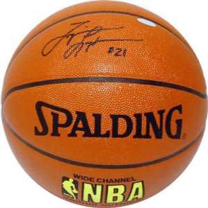 Trajan Langdon Autographed Indoor/Outdoor Basketball  