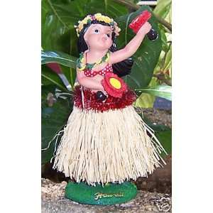  Hula Girl Dancing Uli Uli Dashbord Doll Hawaiian Hawaii 