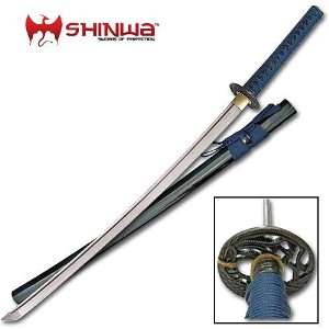  Shinwa Katana Sword Damascus Blue Black