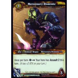 World of Warcraft WoW TCG   Mercenary Dominic   Dungeon Treasure Card 