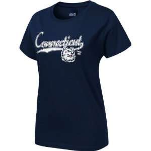  Connecticut Huskies Womens Navy Cheer Town T Shirt 