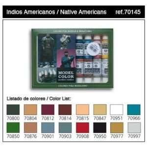  Vallejo Model Colors Paint Set: Native American Colors (16 