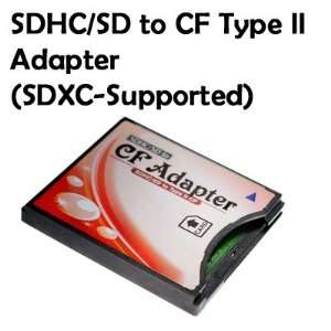 com SD/SDHC/SDXC/MMC to Compact Flash CF Type II Card Reader Adapter 