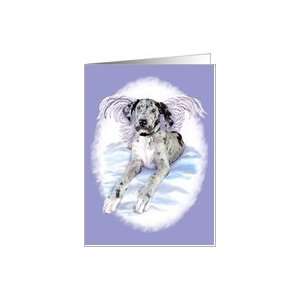  Great Dane Dog Art Merle Angel Card Health & Personal 