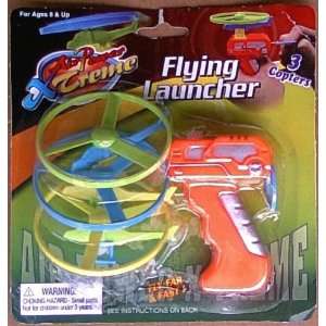  Set of 3 Flying Copters with Launcher: Toys & Games