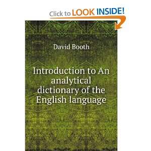  Introduction to An analytical dictionary of the English 