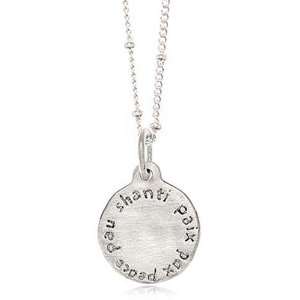 Shanti Peace Coin Necklace in Sterling Silver Jewelry