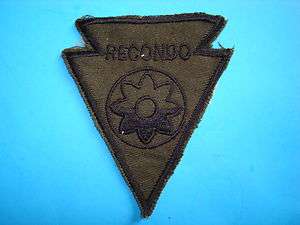 VIETNAM WAR SUBDUED PATCH, US 9th INFANTRY DIVISION RECONDO  