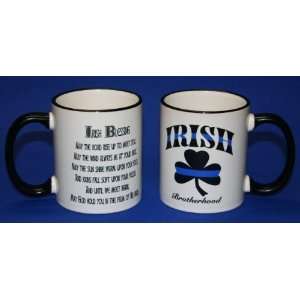  Irish Blessing   Irish Brotherhood Shamrock Coffee Mug 