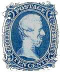 Address Labels Confederate Jefferson Davis Stamp  