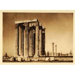  1926 Temple Olympian Zeus Athens Greece Architecture 