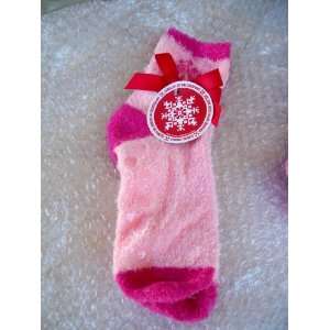  Bath Body Works Pink & Hot Pink Shea Socks With Christmas 