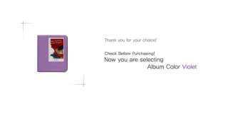 ORIGIN Polaroid Photo Album (Violet) for FujiFilm Instax Instant Mini 