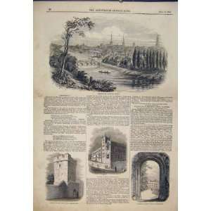Shrewsbury Severn Tower Town Hall Castle Gateway 1845  