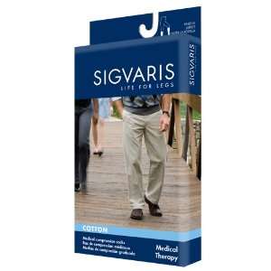 Sigvaris 230 Cotton Series 20 30 mmHg Mens Closed Toe Thigh Highs 