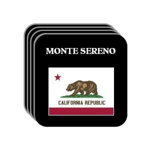 US State Flag   MONTE SERENO, California (CA) Set of 4 Mini Mousepad 