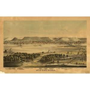  Historic Panoramic Map Winona, Minn. By Geo. H. Ellsbury 