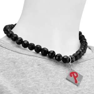   Milano Philadelphia Phillies Beaded Necklace with Team Logo Pendant