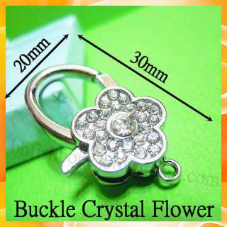 1pc CZ Cubic Zirconia Crystal Pendant Heart Key Bag Chain 40mm Clasps 