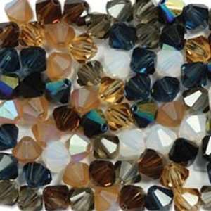   4mm Bicone Czech Crystal Pebblestone Mix Beads Arts, Crafts & Sewing