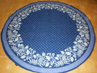 180CM LARGE ROUND NAVY BLUE INDIAN COTTON TABLECLOTH  