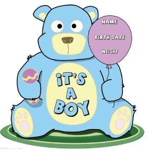    Its A Boy Teddy Bear Cardboard Cut Out 