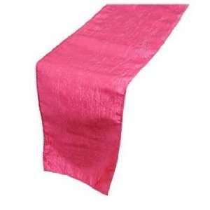  Bright Pink Taffeta Crinkle Lightweigh Table Runner 30cm x 
