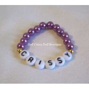    New Purple Name Doll Bracelet for Ideal BABY CRISSY: Toys & Games