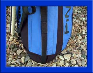 PING L8 FIVE POCKET SUNDAY CARRY GOLF BAG BLACK w/ BLUE ACCENTS MINT 
