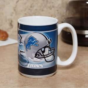  Detroit Lions Helmet Design Coffee Mug: Sports & Outdoors