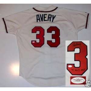 Steve Avery Atlanta Braves Signed Vintage Jersey Jsa:  