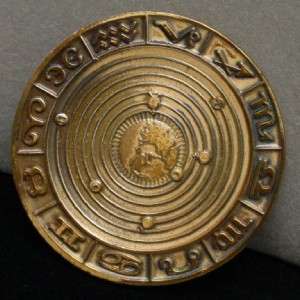 Zodiac Scorpio Medallion Coin Vintage Pendant  