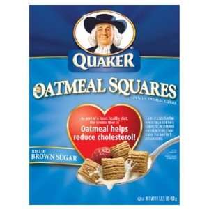 Quaker Crunchy Oatmeal Squares with Brown Sugar Cereal 16 oz  