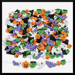 50 Foam Beads   Halloween Ghost Bat Pumpkin ABCraft  