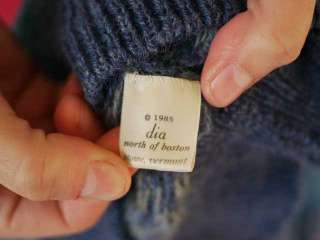 RARE 1985 DIA Hand Knit Cranes Herons USA Wool Sweater  