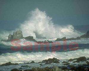 CRASHING OCEAN WAVES Custom Photo Italian Charm beach  