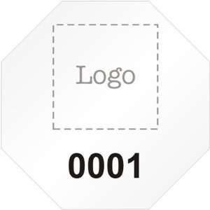 Custom Label With Numbering, 1.5 x 1.5 Recycled Paper 