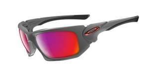New Oakley Scalpel Sunglasses Dark Grey/Positive Red Iridium FULL 