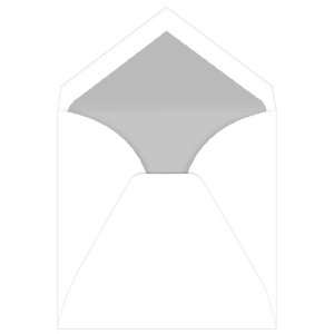  Inner Wedding Envelopes   Marquis White Silver Lined (50 