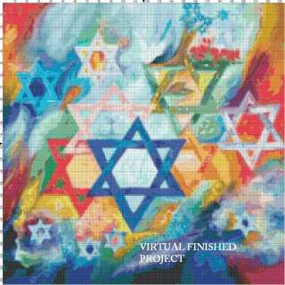 Jewish Magen David Cross Stitch Pat Israel Messianic  
