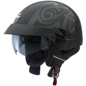  Scorpion EXO 100 Tribal Street Helmet   Black: Automotive