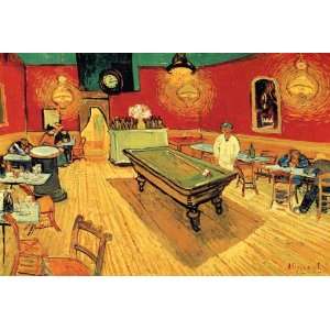 PLAYING POOL TABLE THE NIGHT CAFE BY VINCENT VAN GOGH POSTER REPRO 