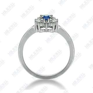 36 CT OVAL SAPPHIRE AND DIAMOND RING SET IN 14K WHITE  