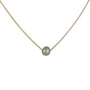  CARLA CARUSO  Dainty Grey Pearl Necklace Jewelry