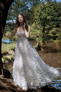 Beautiful A line Tiers Custom made Wedding Dress Bridal Gown Sz 