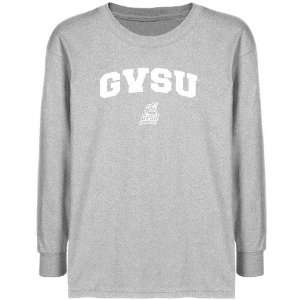  Grand Valley State Lakers Youth Ash Logo Arch Long Sleeve 