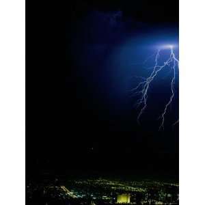 Lightning Storms Over the San Fernando Valley, Los Angeles, California 