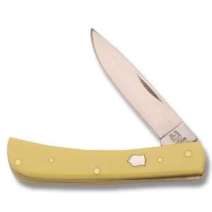Rough Rider Knives 718 Work Knife with Smooth Yellow Synthetic Handles 